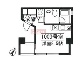 チェスターハウス鶴見 ワンルームの間取図画像