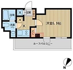 KDXレジデンス雪谷大塚 1Kの間取図画像
