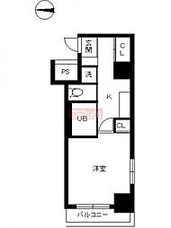 スカイコート大森5 1Kの間取図画像