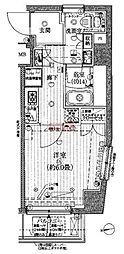 プレール・ドゥーク大森2 1Kの間取図画像