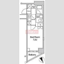 プラウドフラット蒲田2 1Kの間取図画像