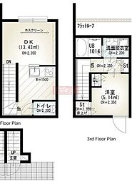 ソルナクレイシア蒲田 1DKの間取図画像