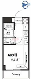 BelleviageYokohama ワンルームの間取図画像