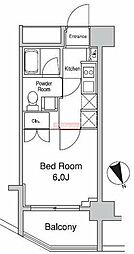 プラウドフラット蒲田2 1Kの間取図画像