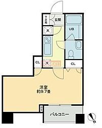 クロスレジデンス蒲田 1Kの間取図画像