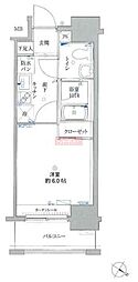 リクレイシア・コルテ川崎元木 1Kの間取図画像