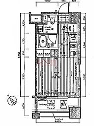 ウイステリア大森山王 ワンルームの間取図画像