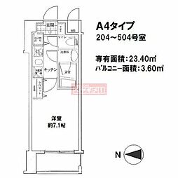 セントパレス大鳥居 1Kの間取図画像