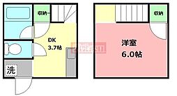 グリーンハイツ藤 1DKの間取図画像