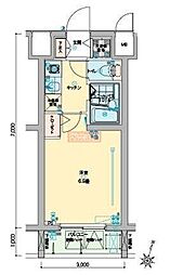 バージュアル横濱妙蓮寺 1Kの間取図画像
