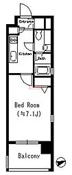 MFPRコート蒲田 ワンルームの間取図画像