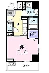 ペンディーオソプラ夢見ヶ崎 1Kの間取図画像