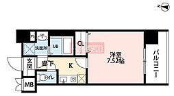 アンプルールベトンラ・プティール 1Kの間取図画像
