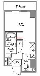 コンフォートタイムオオモリ 1Kの間取図画像