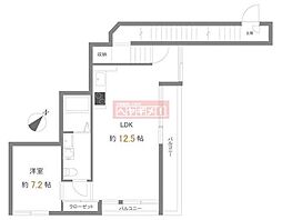 ステラ洗足池 1LDKの間取図画像