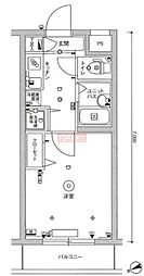スカイコート蒲田弐番館 1Kの間取図画像