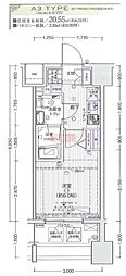 ザ・ヴァレッシア蒲田シティ 1Kの間取図画像