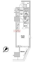 COMFORIA蒲田 ワンルームの間取図画像