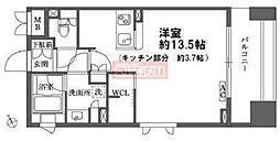 カスタリア大森 ワンルームの間取図画像