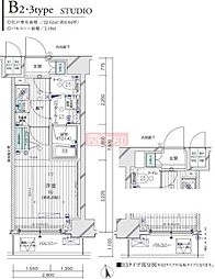MAINSTAGE川崎8ヴィアート 1Kの間取図画像