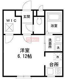 フォワール 1Kの間取図画像