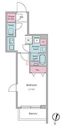ドゥーエ梅屋敷 1Kの間取図画像