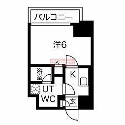 スパシエフェリーチェ川崎 1Kの間取図画像