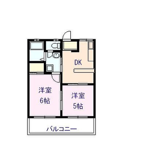 小山佐和晶ビル 302｜栃木県小山市城東７丁目(賃貸マンション2DK・3階・30.20㎡)の写真 その2