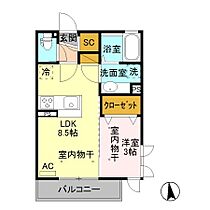 シャインヒルズ城山 103 ｜ 栃木県小山市城山町１丁目（賃貸アパート1LDK・1階・29.55㎡） その2