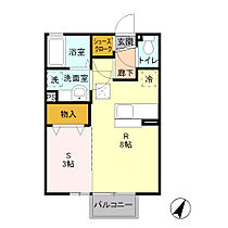 フォレスター 107 ｜ 栃木県栃木市大宮町（賃貸アパート1LDK・1階・29.25㎡） その2