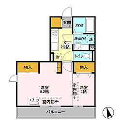 モリ　ロワイヤル　2nd 3階2Kの間取り