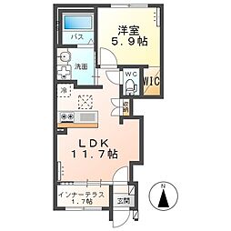 カノープス 1LDKの間取図画像