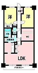 コスモグランディ大松 2SLDKの間取図画像