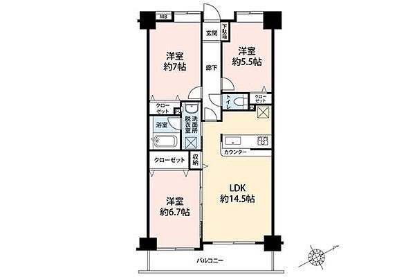 間取りを拡大表示