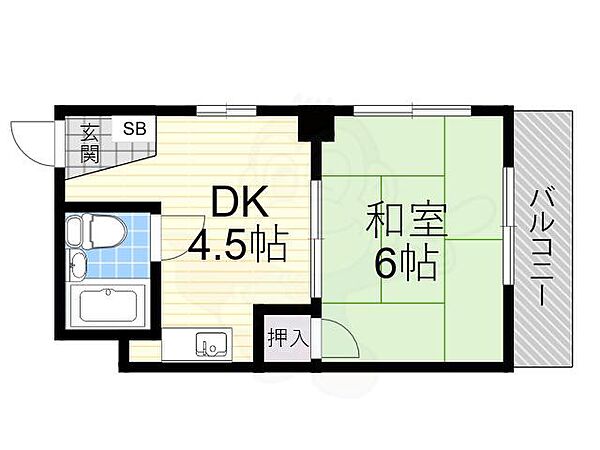 レジデンス堀江 ｜大阪府大阪市淀川区田川２丁目(賃貸マンション1DK・4階・22.32㎡)の写真 その2