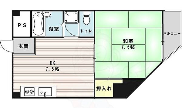 メゾンマカカーラ ｜大阪府大阪市東淀川区淡路２丁目(賃貸マンション1DK・4階・34.83㎡)の写真 その2