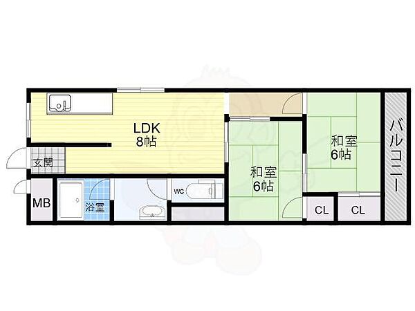 大阪府大阪市東淀川区菅原３丁目(賃貸マンション2DK・2階・50.22㎡)の写真 その2