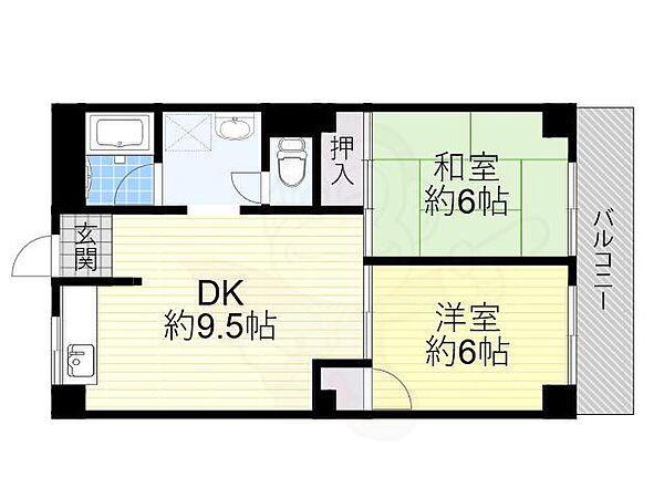 リブランス河村マンション ｜大阪府大阪市淀川区三津屋南２丁目(賃貸マンション2DK・3階・48.00㎡)の写真 その2