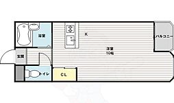 エクト2 ワンルームの間取図画像