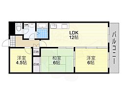 クレール辻堂 3LDKの間取図画像