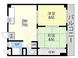 コーポ平見 2DKの間取図画像