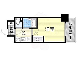 エスリード新大阪第7 1Kの間取図画像