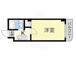 マンションセレーネ 1Kの間取図画像
