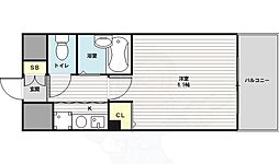 ダイアパレス新大阪宮原 ワンルームの間取図画像