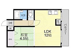丸忠ビル 1LDKの間取図画像