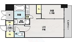 SEST新大阪 1LDKの間取図画像