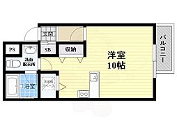シャトレ上新庄 ワンルームの間取図画像