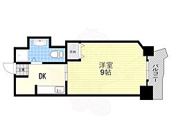 新大阪第一ダイヤモンドマンション 1DKの間取図画像