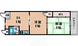 ザ・コウト新大阪 2DKの間取図画像