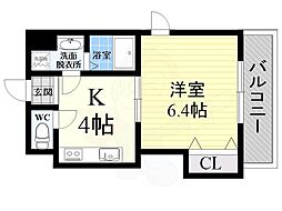 下新庄二番館 1Kの間取図画像